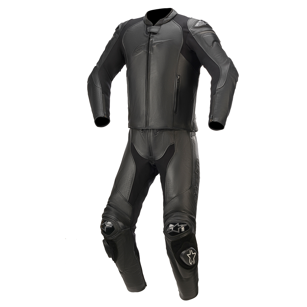 Alpinestars Alpinestars GP Plus v3 Graphite Leather 2 Pc BLACK